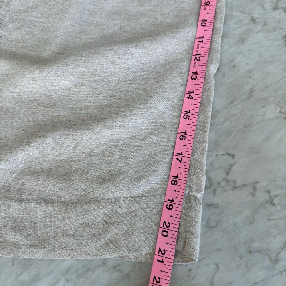 Banana Republic Women's Wide Leg Crop Pants Beige Linen blend Pull On Sz S - Picture 7 of 7